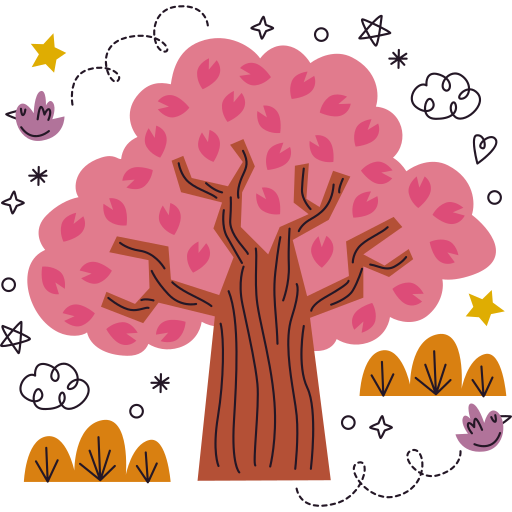 Image of tree in illustration form